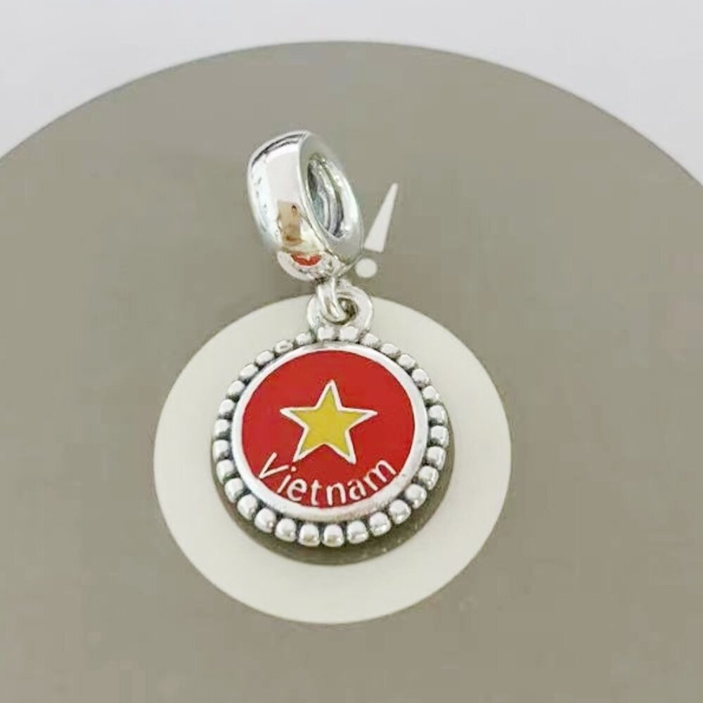 Pandora Vietnam Flag Pendant Charm